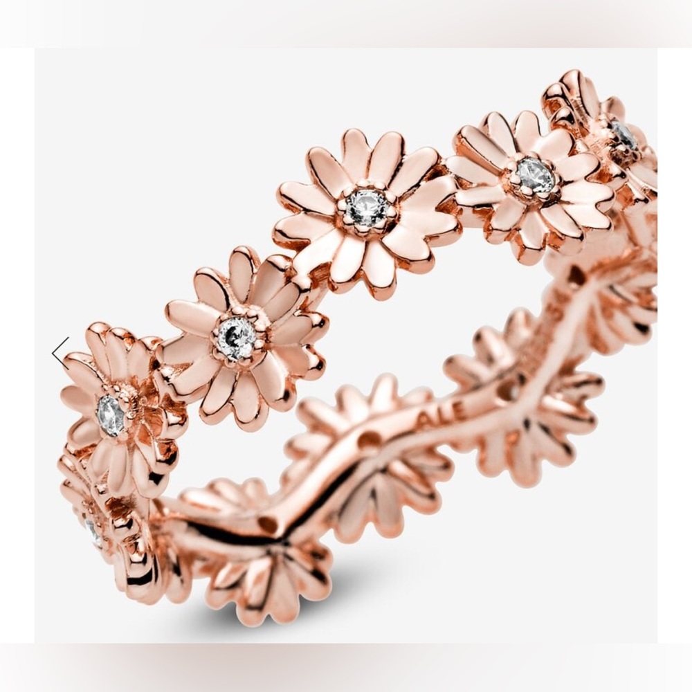 Pandora Sparkling Daisy Flower Crown Ring size 48 - Picture 5 of 9